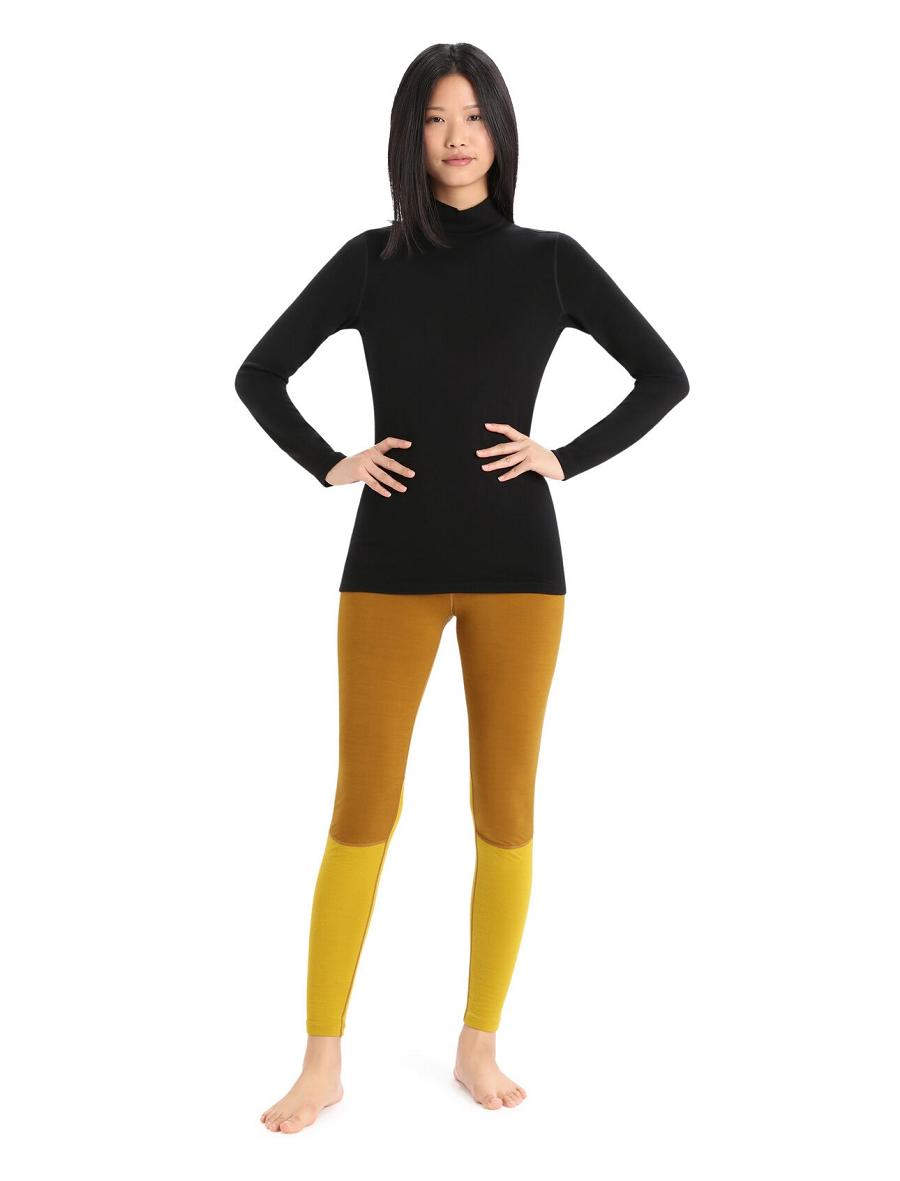 Base Layers Icebreaker Merino 260 Tech Long Sleeve Turtleneck Femme Noir | FR 1828TCEV